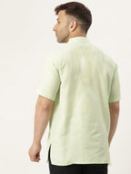 RIAG Men's Green Cotton Short Ethnic Kurta - Distacart