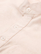 RIAG Men's Beige Cotton Short Ethnic Kurta - Distacart
