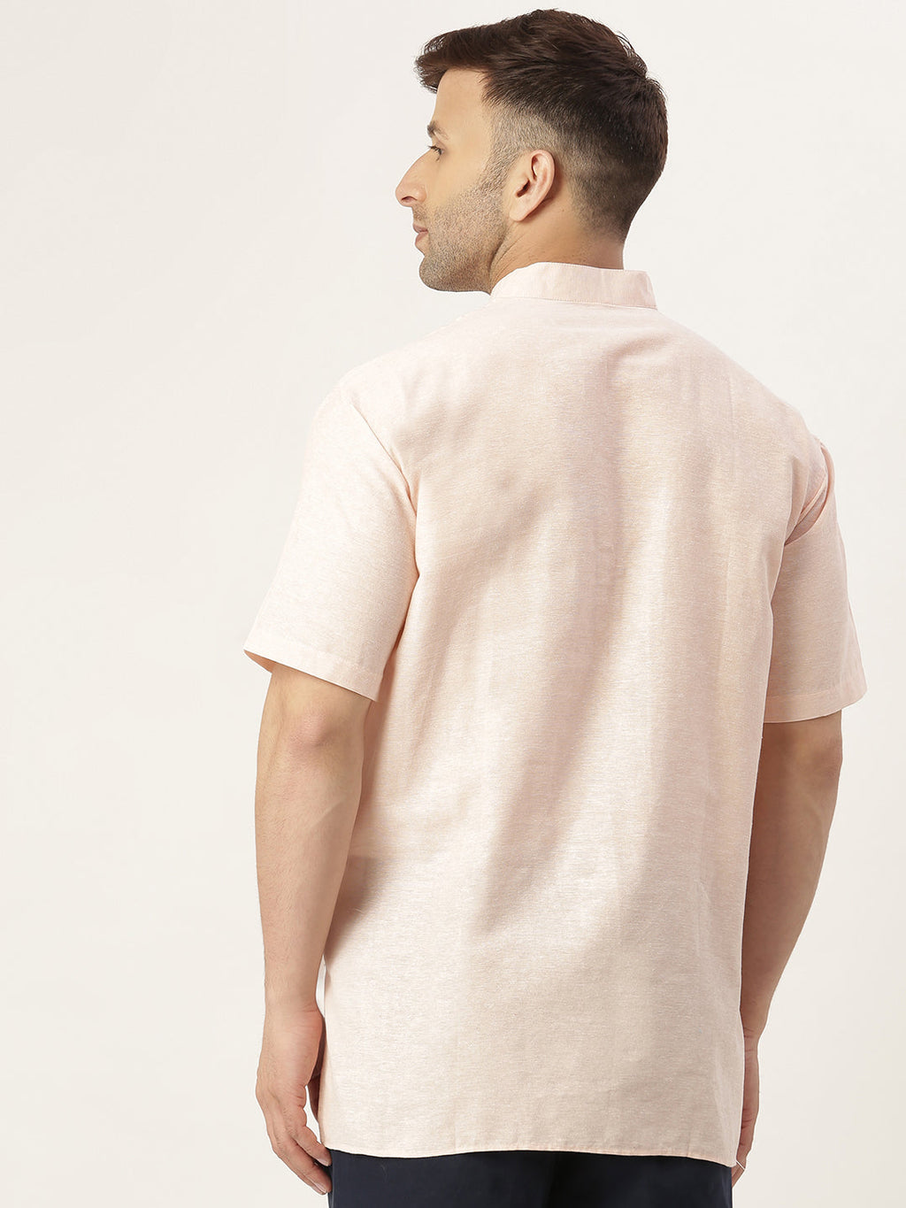 RIAG Men's Beige Cotton Short Ethnic Kurta - Distacart