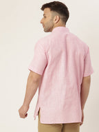 RIAG Men's Pink Cotton Long Ethnic Kurta - Distacart