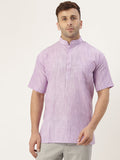 RIAG Men's Purple Cotton Long Ethnic Kurta - Distacart