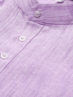 RIAG Men's Purple Cotton Long Ethnic Kurta - Distacart