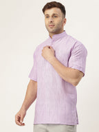 RIAG Men's Purple Cotton Long Ethnic Kurta - Distacart