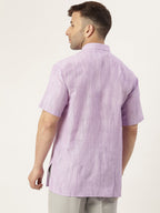 RIAG Men's Purple Cotton Long Ethnic Kurta - Distacart