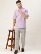 RIAG Men's Purple Cotton Long Ethnic Kurta - Distacart