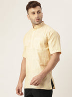 RIAG Men's Beige Cotton Long Ethnic Kurta - Distacart
