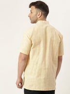 RIAG Men's Beige Cotton Long Ethnic Kurta - Distacart