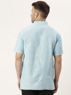 RIAG Men's Light blue Cotton Short Ethnic Kurta - Distacart