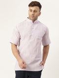 RIAG Men's Purple Cotton Short Ethnic Kurta - Distacart