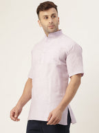 RIAG Men's Purple Cotton Short Ethnic Kurta - Distacart