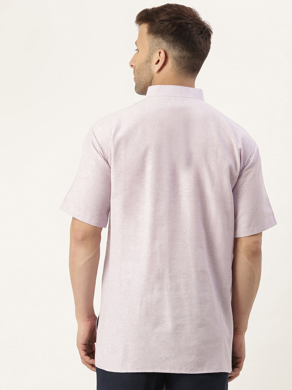 RIAG Men's Purple Cotton Short Ethnic Kurta - Distacart