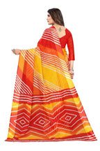Vamika Red Linen Satin Border Saree