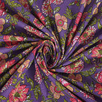 Rudra Bazaar Purple 210 TC Cotton Double King Bedsheet With 2 Pillow Covers - Distacart