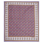 Rudra Bazaar Purple 210 TC Cotton Double King Bedsheet With 2 Pillow Covers - Distacart
