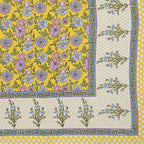 Rudra Bazaar Yellow 210 TC Cotton Double King Bedsheet With 2 Pillow Covers - Distacart