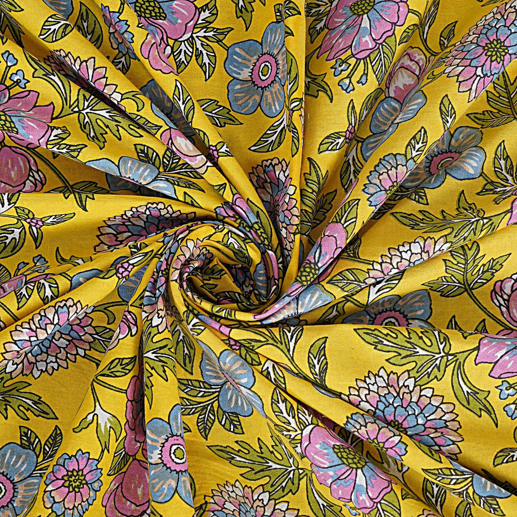 Rudra Bazaar Yellow 210 TC Cotton Double King Bedsheet With 2 Pillow Covers - Distacart