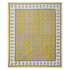 Rudra Bazaar Yellow 210 TC Cotton Double King Bedsheet With 2 Pillow Covers - Distacart