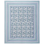 Rudra Bazaar Turquoise Blue 210 TC Cotton Double King Bedsheet With 2 Pillow Covers - Distacart