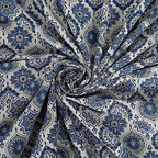 Rudra Bazaar Blue 210 TC Cotton Double King Bedsheet With 2 Pillow Covers - Distacart