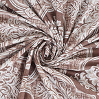 Rudra Bazaar Brown 210 TC Cotton Double King Bedsheet With 2 Pillow Covers - Distacart