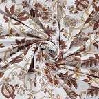 Rudra Bazaar Brown 210 TC Cotton Double King Bedsheet With 2 Pillow Covers - Distacart