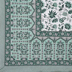 Rudra Bazaar Sea Green 210 TC Cotton Double King Bedsheet With 2 Pillow Covers - Distacart