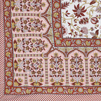 Rudra Bazaar Peach 210 TC Cotton Double King Bedsheet With 2 Pillow Covers - Distacart