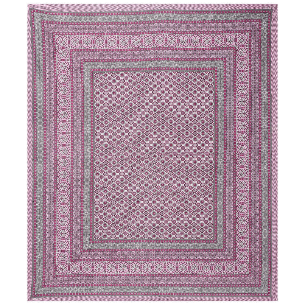 Rudra Bazaar Pink 210 TC Cotton Double King Bedsheet With 2 Pillow Covers - Distacart