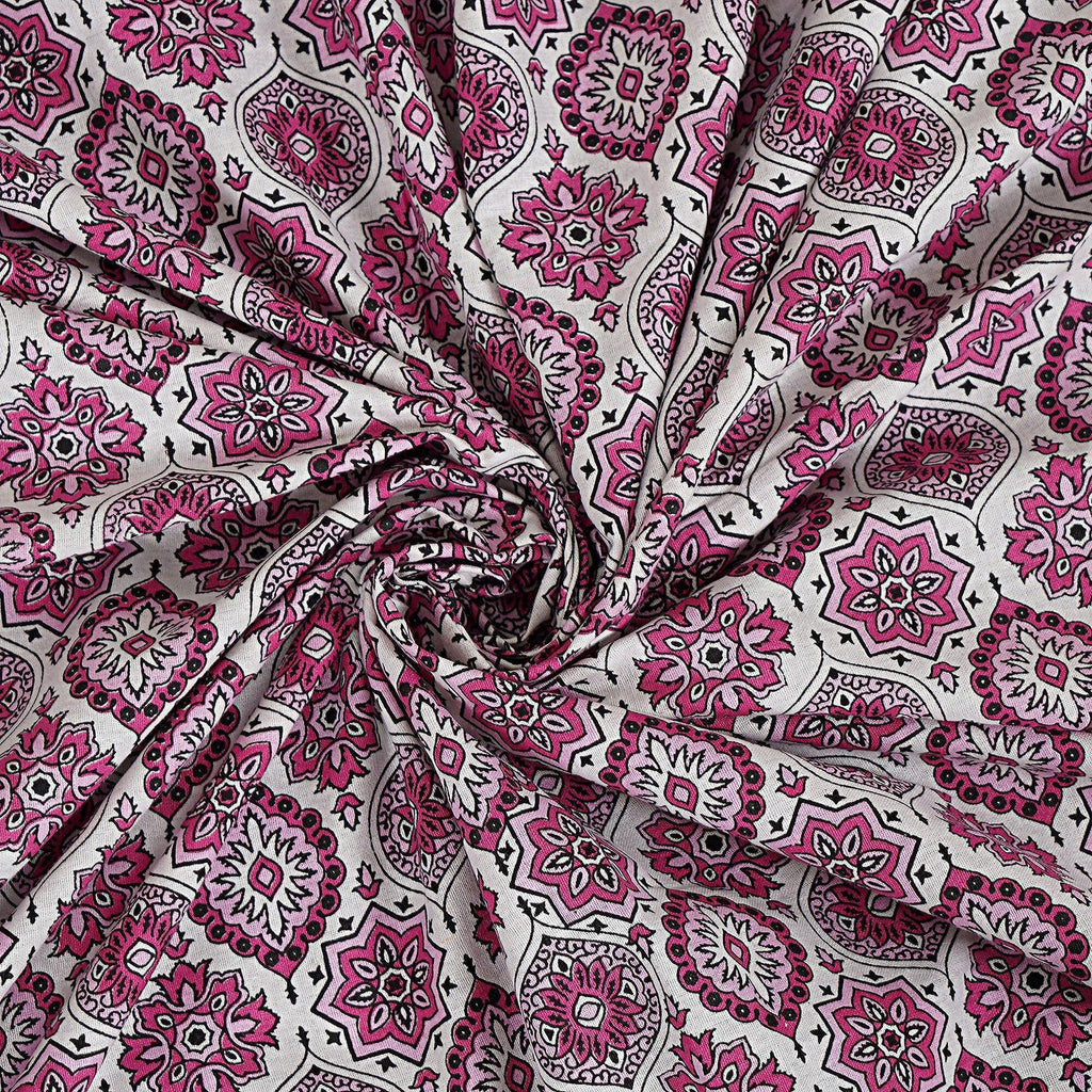 Rudra Bazaar Pink 210 TC Cotton Double King Bedsheet With 2 Pillow Covers - Distacart