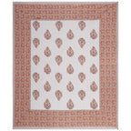 Rudra Bazaar Orange 210 TC Cotton Double King Bedsheet With 2 Pillow Covers - Distacart