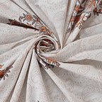 Rudra Bazaar Orange 210 TC Cotton Double King Bedsheet With 2 Pillow Covers - Distacart