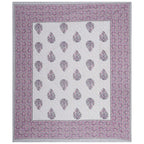Rudra Bazaar Purple 210 TC Cotton Double King Bedsheet With 2 Pillow Covers - Distacart