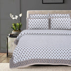 Rudra Bazaar Brown 210 TC Cotton Double King Bedsheet With 2 Pillow Covers - Distacart