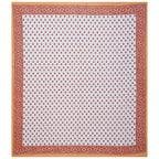 Rudra Bazaar Orange 210 TC Cotton Double King Bedsheet With 2 Pillow Covers - Distacart