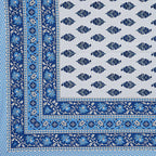 Rudra Bazaar Blue 210 TC Cotton Double King Bedsheet With 2 Pillow Covers - Distacart