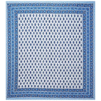 Rudra Bazaar Blue 210 TC Cotton Double King Bedsheet With 2 Pillow Covers - Distacart