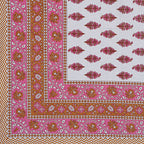 Rudra Bazaar Pink 210 TC Cotton Double King Bedsheet With 2 Pillow Covers - Distacart
