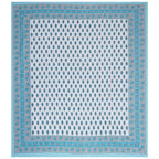 Rudra Bazaar Turquoise Blue 210 TC Cotton Double King Bedsheet With 2 Pillow Covers - Distacart