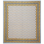 Rudra Bazaar Yellow 210 TC Cotton Double King Bedsheet With 2 Pillow Covers - Distacart