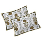 Rudra Bazaar Green 210 TC Cotton Double King Bedsheet With 2 Pillow Covers - Distacart