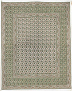 Rudra Bazaar Green 210 TC Cotton Double King Bedsheet With 2 Pillow Covers - Distacart