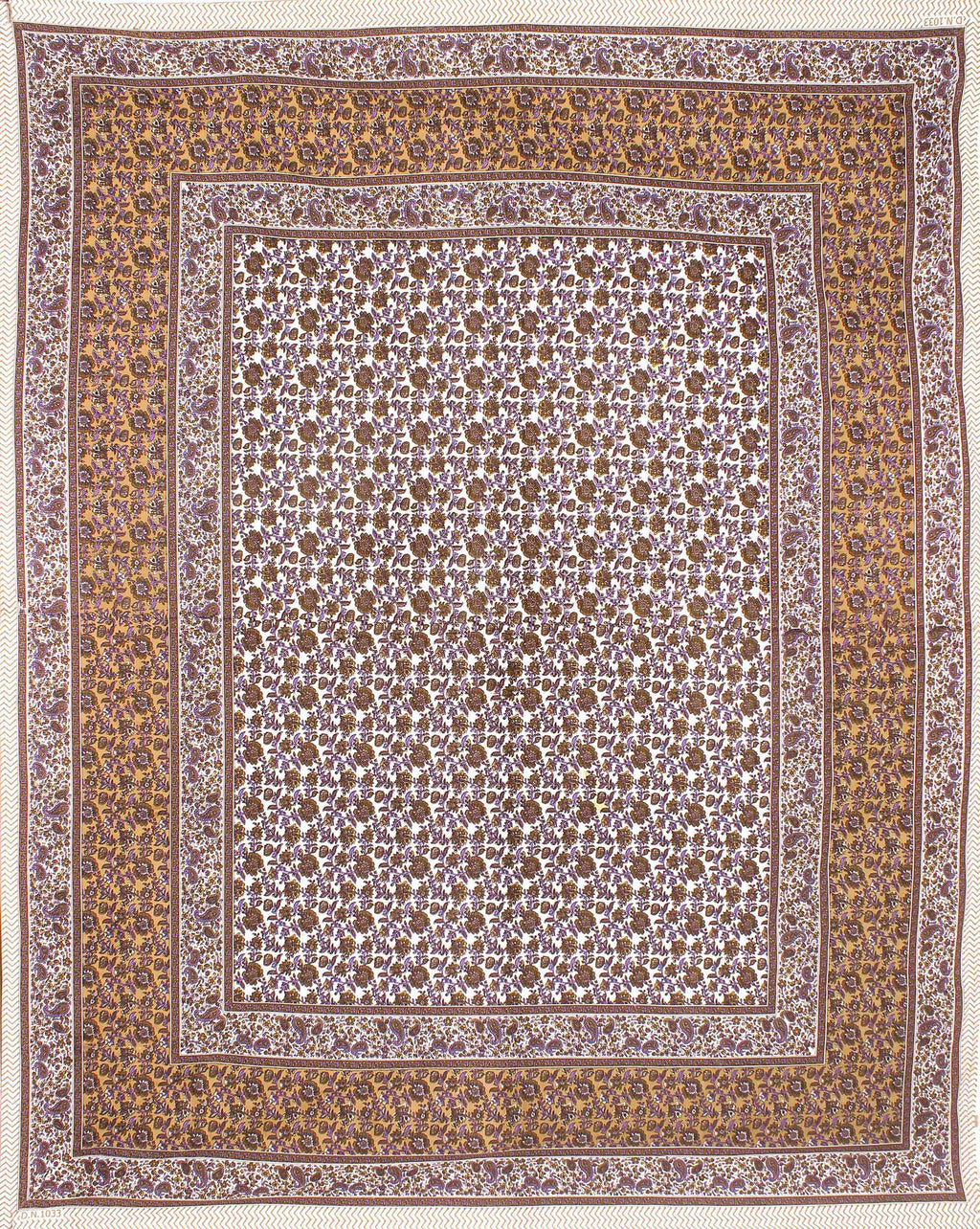 Rudra Bazaar Purple Brown 210 TC Cotton Double King Bedsheet With 2 Pillow Covers - Distacart