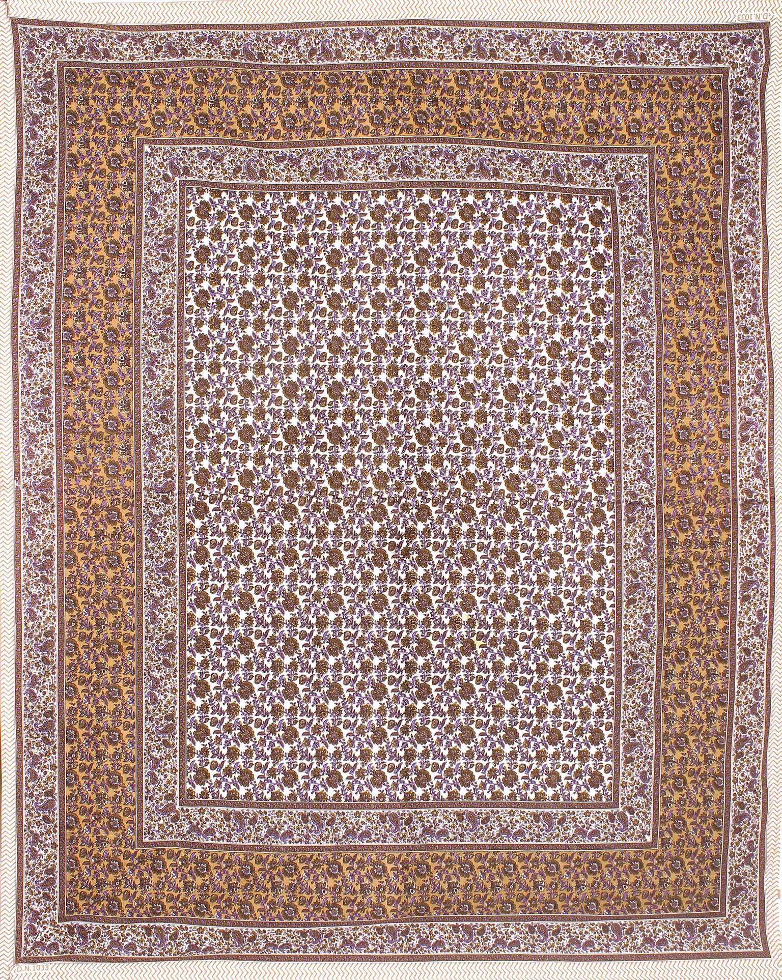 Rudra Bazaar Purple Brown 210 TC Cotton Double King Bedsheet With 2 Pillow Covers - Distacart