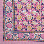 Rudra Bazaar Pink 210 TC Cotton Double King Bedsheet With 2 Pillow Covers - Distacart