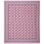 Rudra Bazaar Pink 210 TC Cotton Double King Bedsheet With 2 Pillow Covers - Distacart