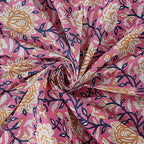 Rudra Bazaar Pink 210 TC Cotton Double King Bedsheet With 2 Pillow Covers - Distacart