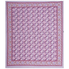 Rudra Bazaar Purple 210 TC Cotton Double King Bedsheet With 2 Pillow Covers - Distacart