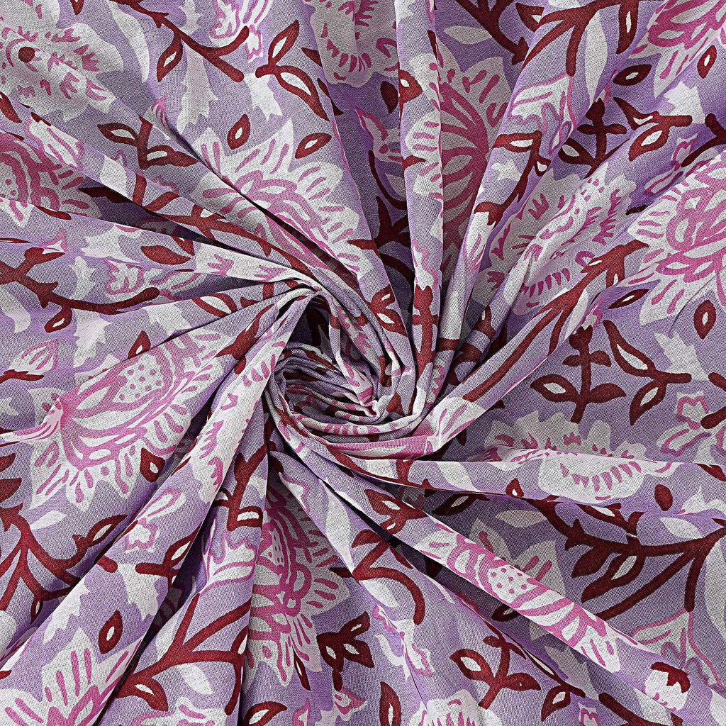Rudra Bazaar Purple 210 TC Cotton Double King Bedsheet With 2 Pillow Covers - Distacart