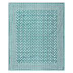 Rudra Bazaar Sea Green 210 TC Cotton Double King Bedsheet With 2 Pillow Covers - Distacart