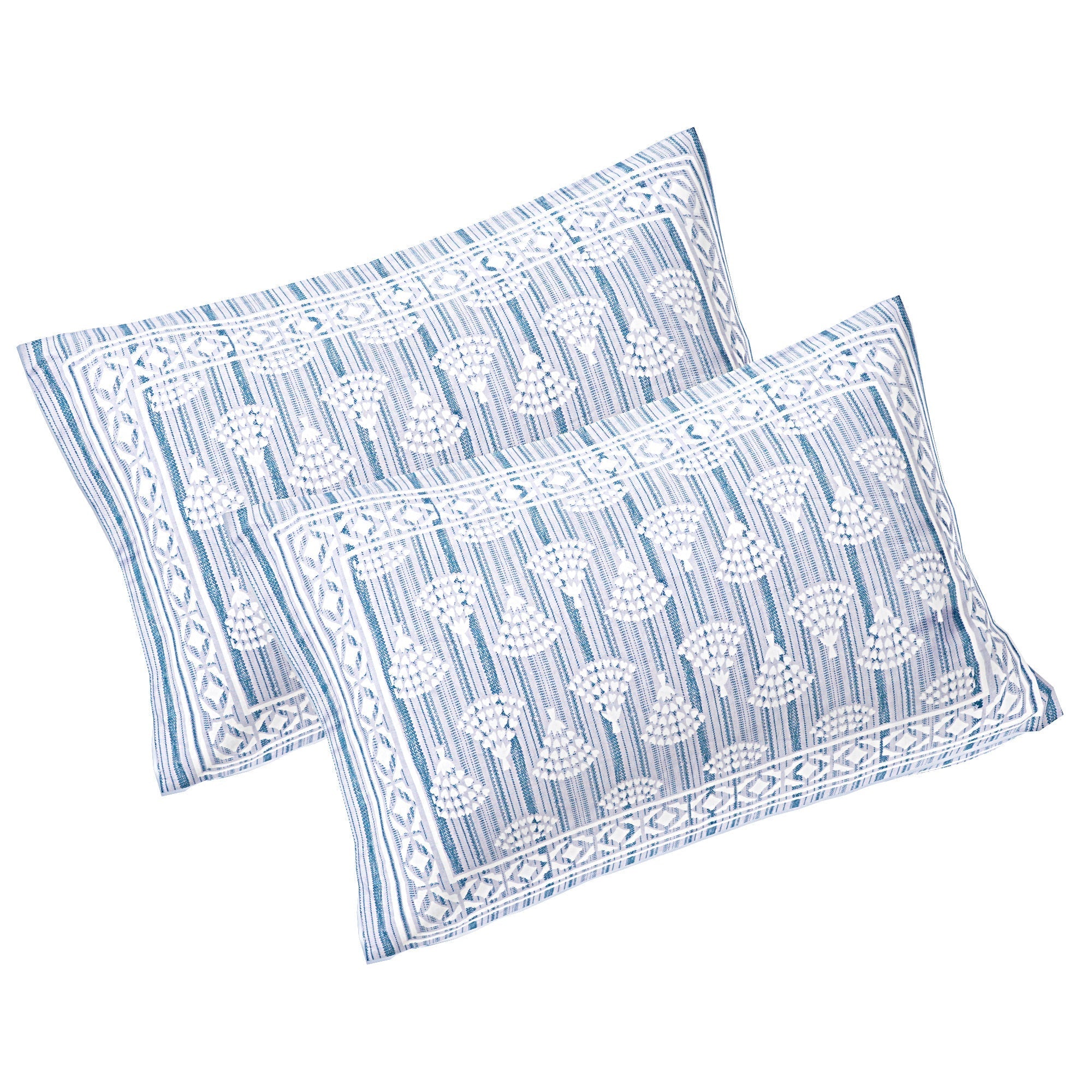 Rudra Bazaar Grey 210 TC Cotton Double King Bedsheet With 2 Pillow Covers - Distacart